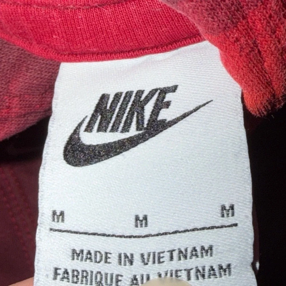 Nike Kids M Red Tie Dye All‎ Over Print Swoosh Logo Pullover Hoodie Sweatshirt